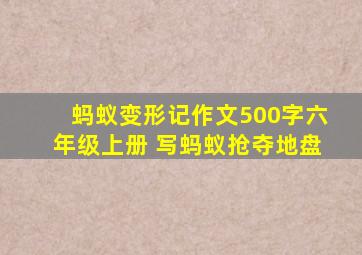 蚂蚁变形记作文500字六年级上册 写蚂蚁抢夺地盘